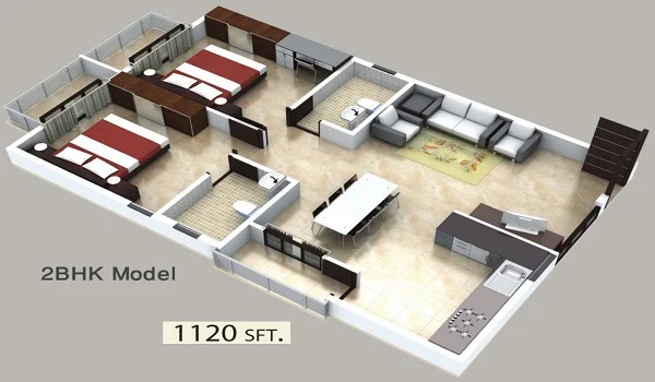 Featured Image of 2-BHK Model Apartment